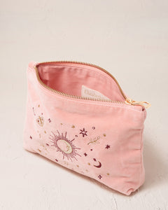 Elizabeth Scarlett Velvet Mini Pouch - Pale Pink Boho Mysticism