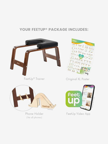 FeetUp Headstand Yoga Stool - Chocolate Black