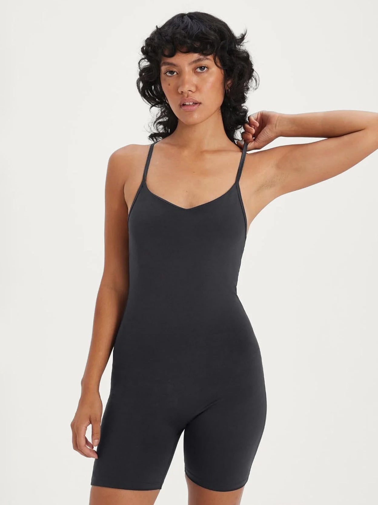 Girlfriend Collective V-Neck Barre Unitard - Black