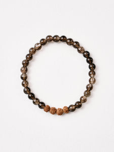 Mala Bead Bracelet - Smoky Quartz