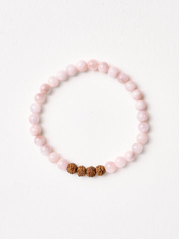 Mala Bead Bracelet - Rose Quartz