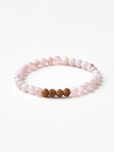 Mala Bead Bracelet - Rose Quartz