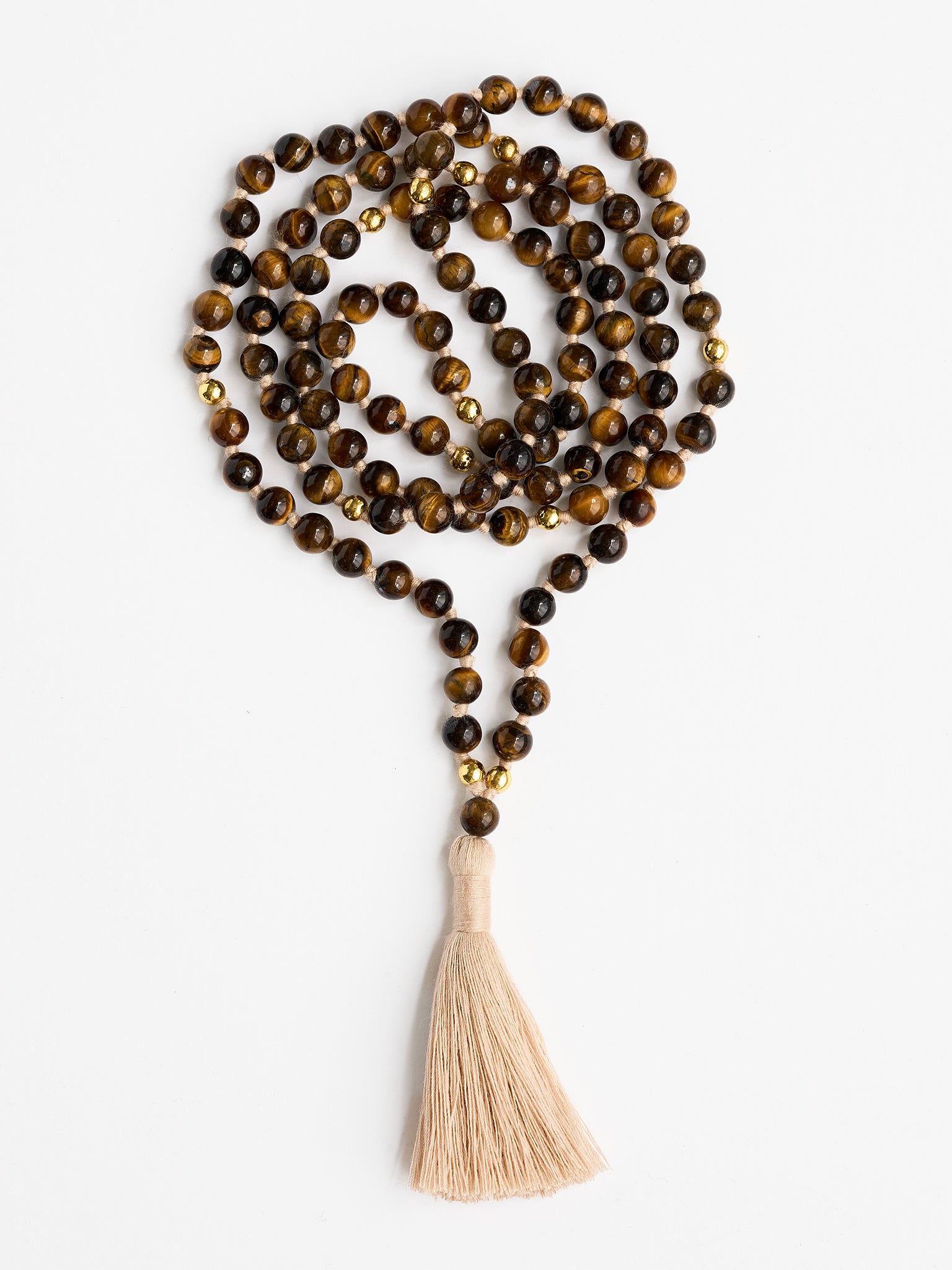 Mala Bead Necklace - Tiger's Eye