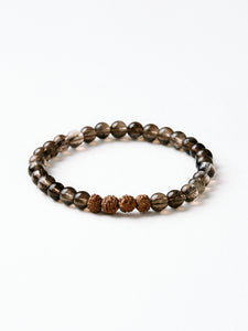 Mala Bead Bracelet - Smoky Quartz