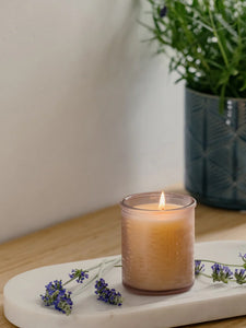 St Eval Beachcombing Glass Candle - Lavender Fields