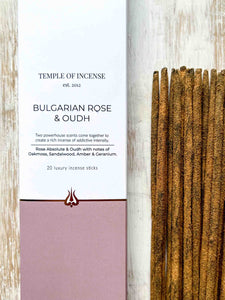 Temple of Incense - Bulgarian Rose & Oudh Incense Sticks