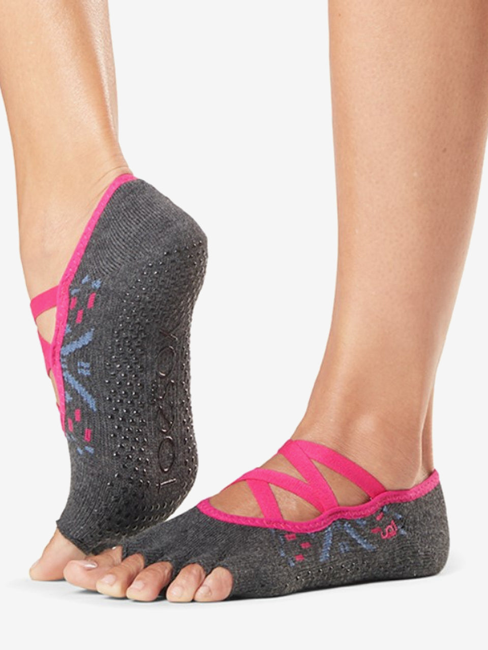 ToeSox Half Toe Elle Grip Socks - Festival 