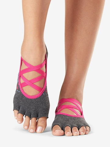 ToeSox Half Toe Elle Grip Socks - Festival 