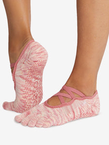 ToeSox Tec Full Toe Elle Grip Socks - Power