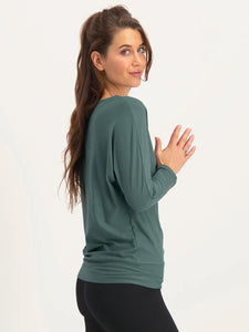 Urban Goddess Budhi Long Sleeve Yoga Top - Forest