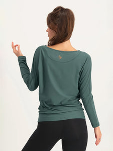 Urban Goddess Budhi Long Sleeve Yoga Top - Forest