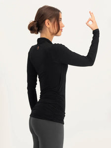 Urban Goddess Good Karma Long Sleeve Yoga Top - Onyx Black