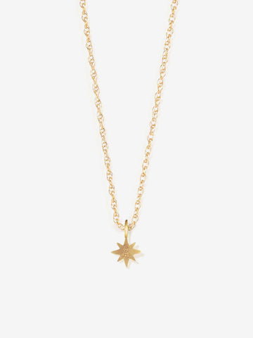 Wanderlust Life Gold Chain Pendant Necklace - White Topaz Capella