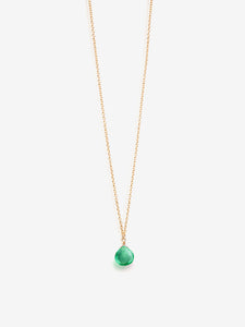 Wanderlust Life Gold Chain Pendant Necklace - Seafoam Green