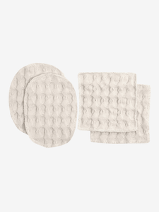 The Organic Company Big Waffle Makeup Pads - set of 4 - Stone