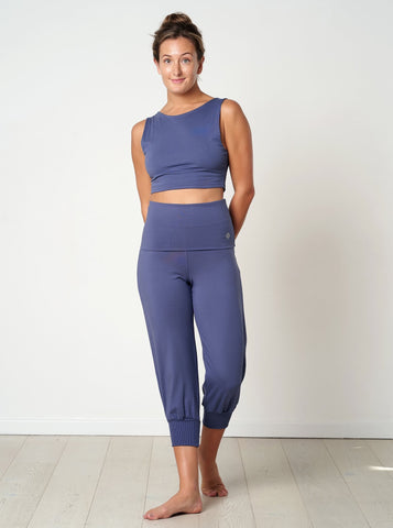 Gossypium Aspire Cropped Harem Pants - Indigo