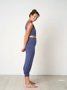 Gossypium Aspire Cropped Harem Pants - Indigo