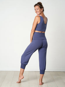 Gossypium Aspire Cropped Harem Pants - Indigo