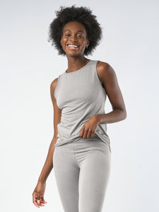 Gossypium Freedom Yoga Vest - Marl Grey