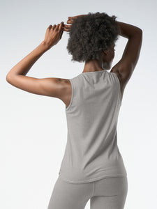 Gossypium Freedom Yoga Vest - Marl Grey