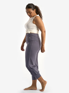 Gossypium Aspire Cropped Harem Pants - Ash Grey