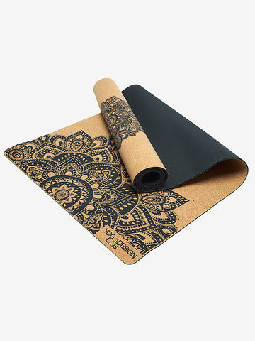 Yoga Design Lab Cork Mat 3.5mm - Mandala Black